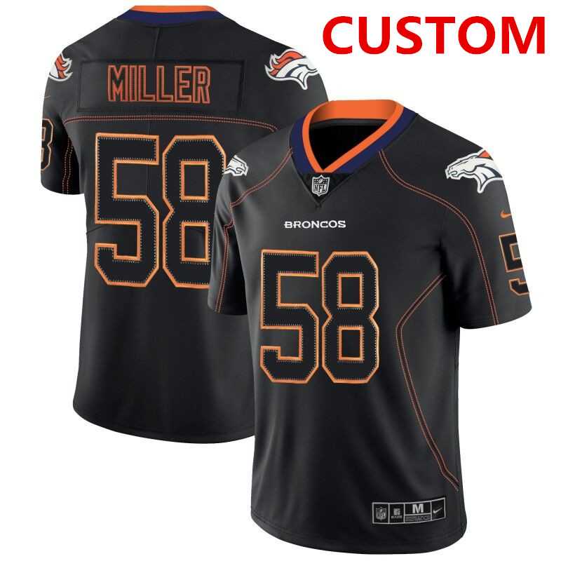 Men's Denver Broncos Custom NFL 2018 Lights Out Black Color Rush Limited Jersey,We sell and wholesale Men's Denver Broncos Custom NFL 2018 Lights Out Black Color Rush Limited Jersey on line form chian!